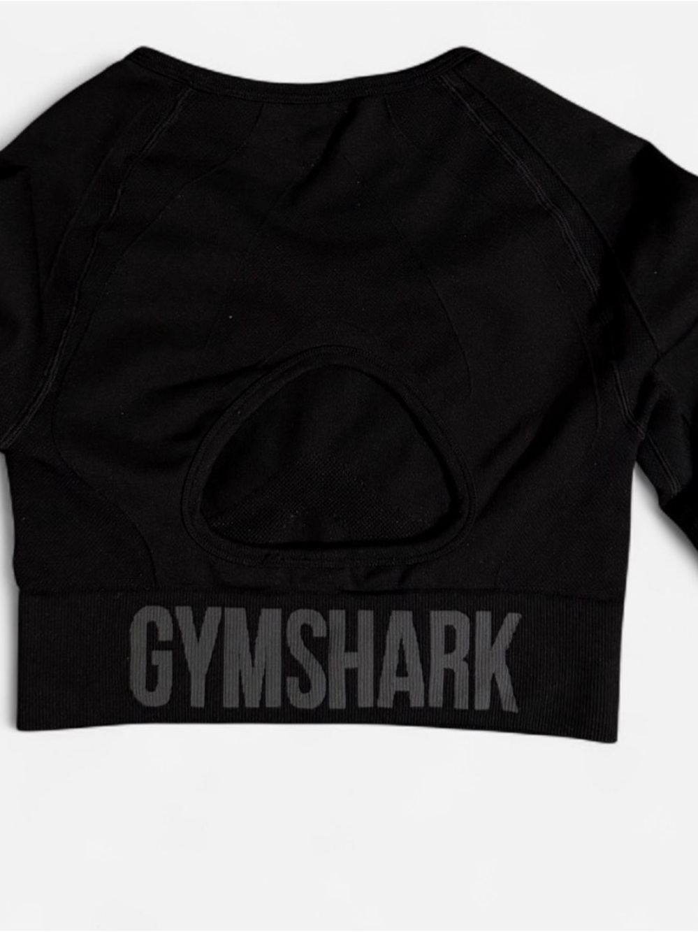 Gymshark Black Keyhole Back Sports Crop